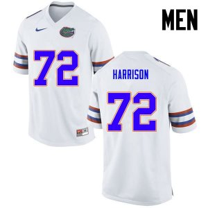 Men's Florida Gators #72 Jonotthan Harrison NCAA Nike White Authentic Stitched College Football Jersey BXL1862UH